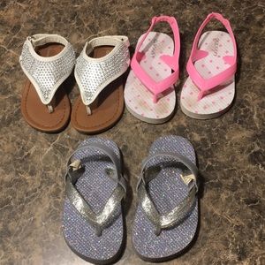 Toddler girls sandals, all only worn one time each